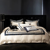 Luxury 1600TC Cotton Frame Patchwork Silver Grey Duvet Cover Set | Yedwo Home